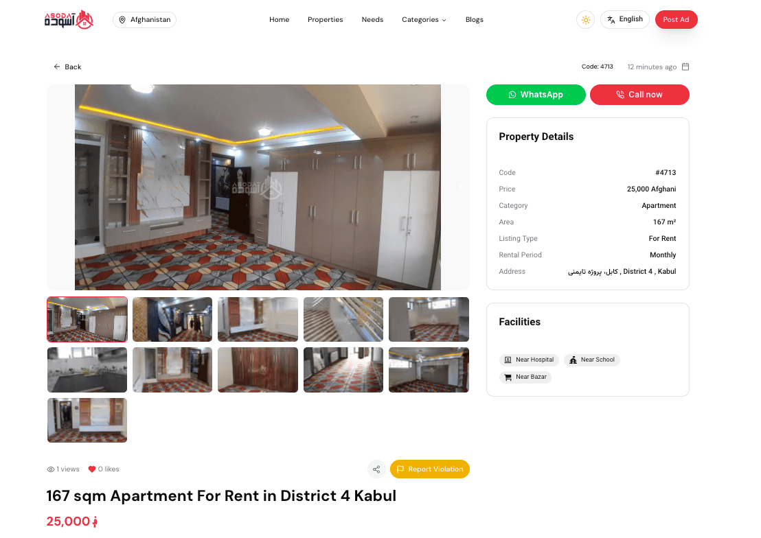 ASODA property listing screenshot